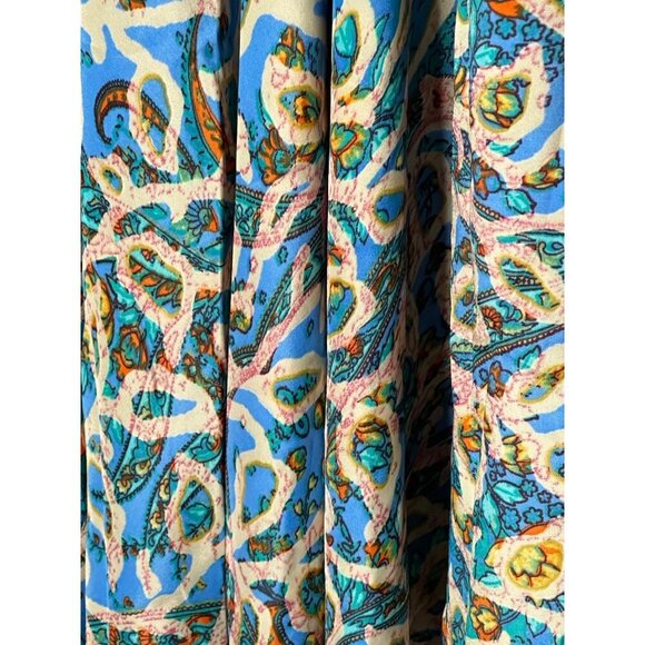 Bohemian Floral Maxi Dress With V-Neck & Tie Back - Women's Size S - Picture 11 of 14